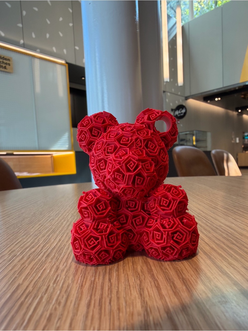 Red Rose Bear Keychain